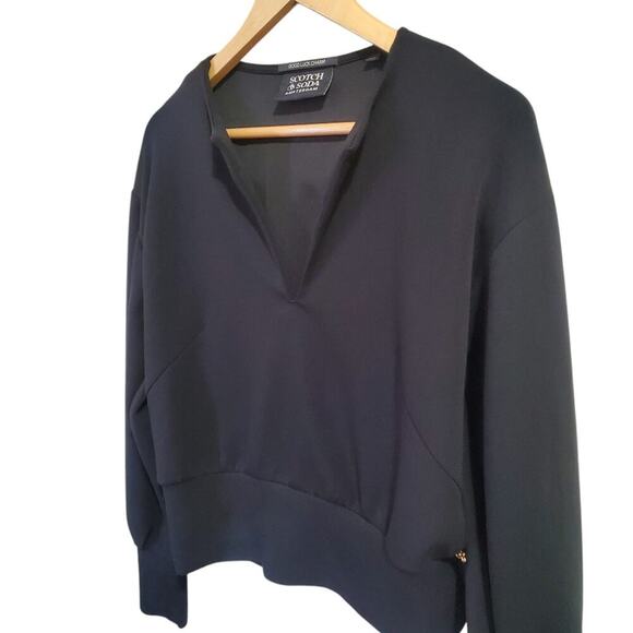 Anthropologie Scotch & Soda Maison Women's V-Neck Sweatshirt  Casual Clean Girl - Picture 5 of 14